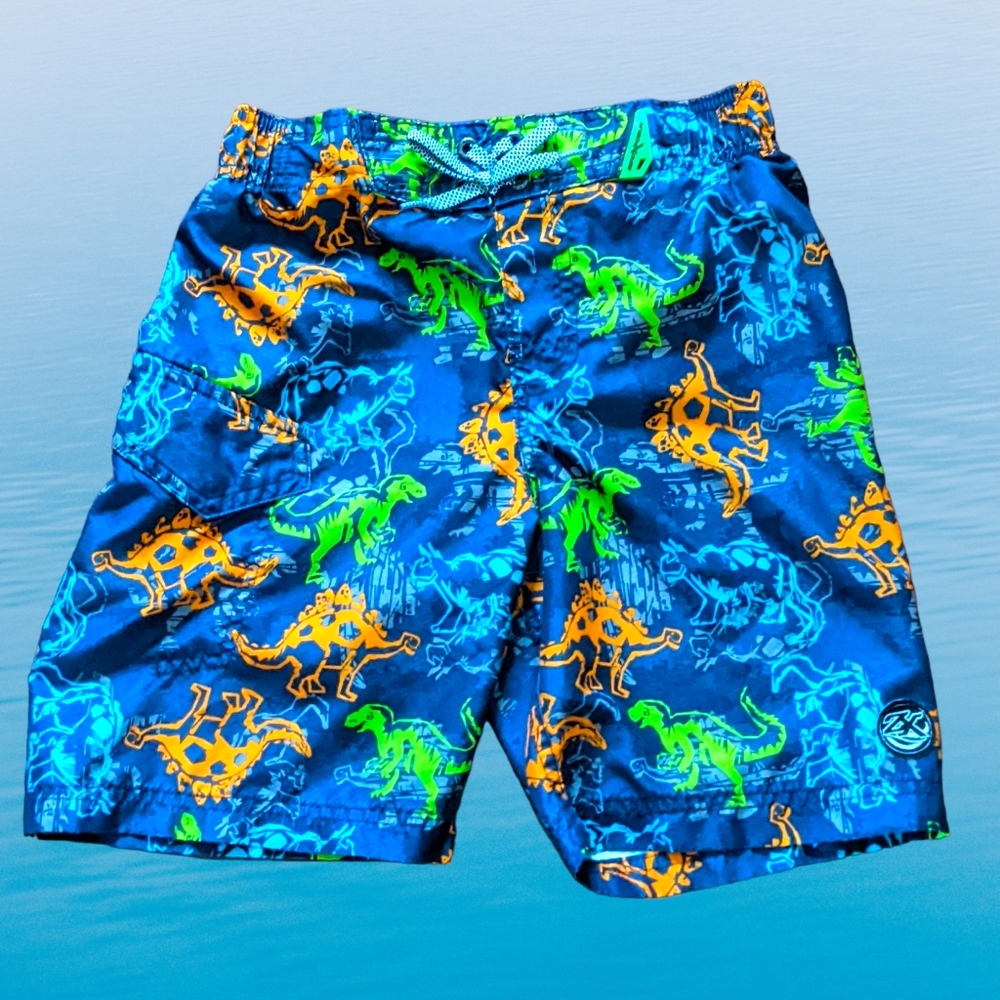 Boys' ZeroXposur dinosaur swim trunk Size 7